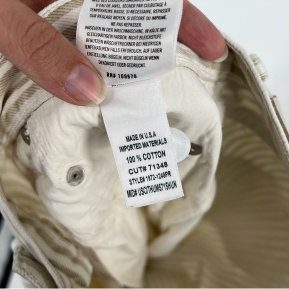 Citizens of Humanity Horseshoe Barrel Striped Baggy Jean in Khaki Stripe 32 NWT - Picture 12 of 12